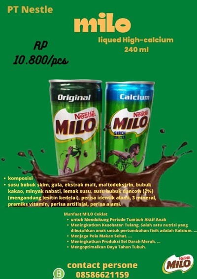 Contoh iklan Milo kemasan kaleng