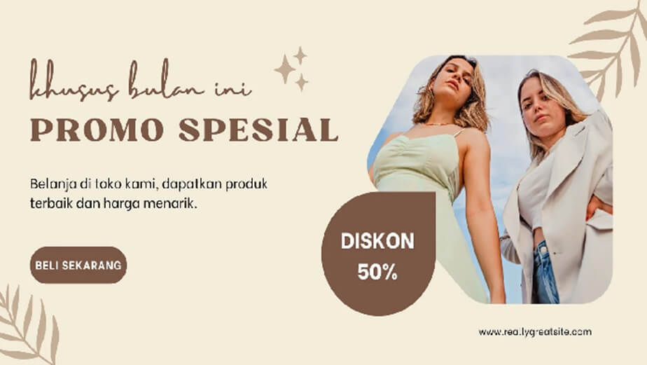 Contoh iklan baju promo spesial