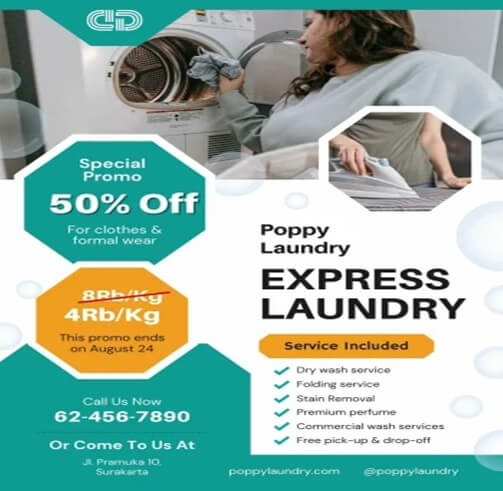 Contoh iklan jasa laundry dalam Bahasa Inggris