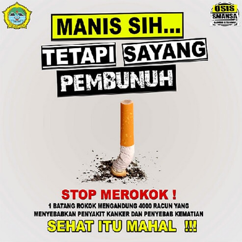 Contoh iklan kesehatan stop merokok