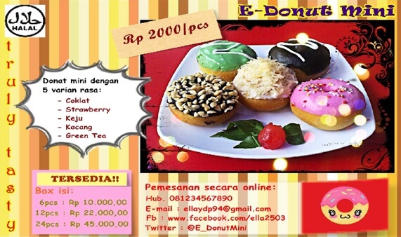 Contoh iklan kue donat