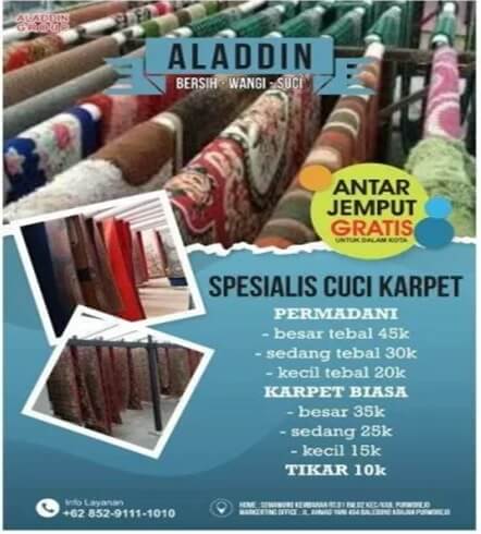 Contoh iklan laundry karpet