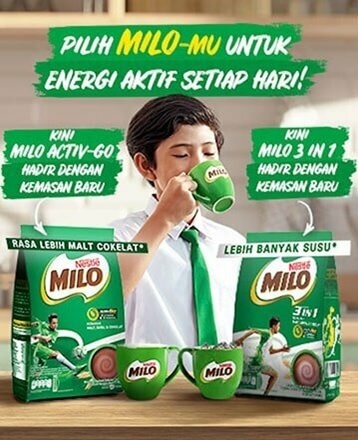 Contoh iklan susu Milo