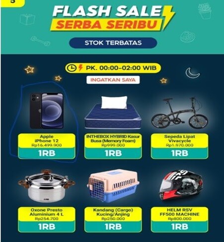 Contoh iklan taktis marketplace