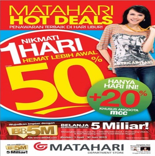 Contoh iklan taktis pusat perbelanjaan