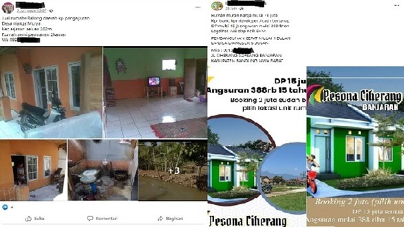 iklan jual rumah di Facebook