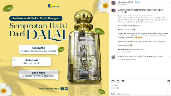 iklan parfum di media sosial
