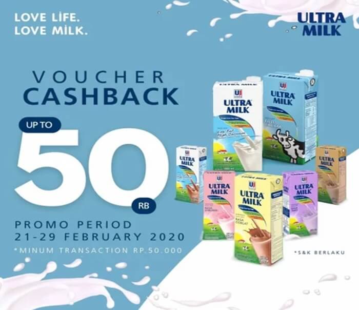 iklan susu Ultra Milk promo cashback