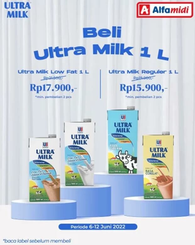 iklan susu Ultra Milk promo diskon