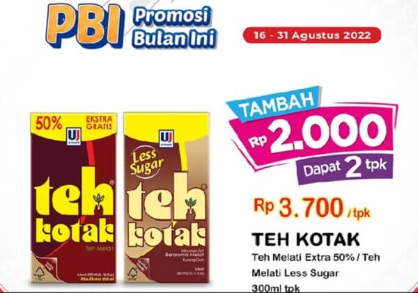 iklan Teh Kotak bundling harga