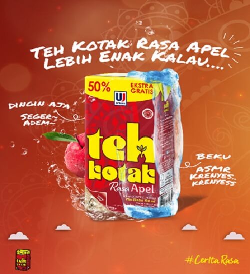 iklan Teh Kotak rasa apel