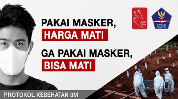 iklan memakai masker