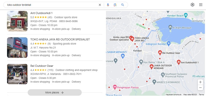 Cara Mencari Toko Outdoor Terdekat Lewat Google Search